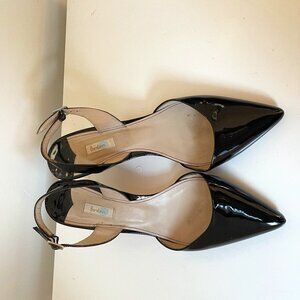 Boden Black Patent Slingback Heels Size 39 UK/8 US